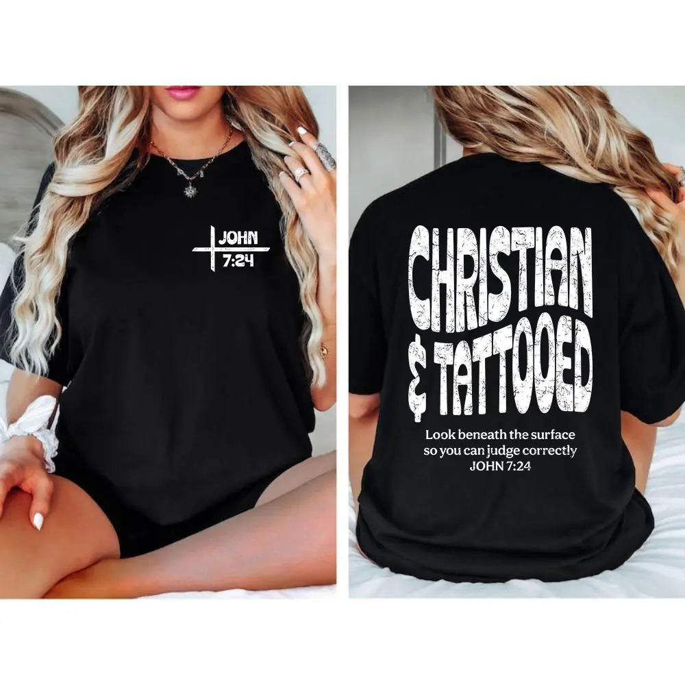 Casual Christian T-Shirt, Lightweight Graphic Crew Neck Top in Smooth Seamless Cotton for All Seasons, Graphics, Solid, Tshirt