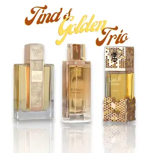 Tina's Golden Trio Bundle | Lattafa Perfumes | Angham + Atheeri + Kingdom for Women | Eau De Parfum | 100 ML - 3.4 oz | Sweet - Fruity & Vanilla Notes