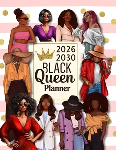 2026-2030 Black Girl Planner Schedule Organizer From January 2026 to December 2030 60 Months with Holidays