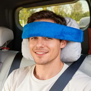 This safety head support strap is designed to secure the head during travel and is suitable for use with various modes of transportation. It features an adjustable design for comfort and is easy to store. (Pillow not included.)