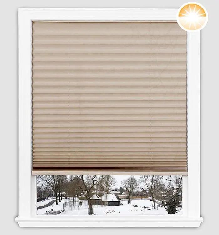 Easy Lift Fabric Cellular Light Filtering Shade - Natural