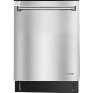 Spring new arrivals 24 Inch Built-In Dishwasher, Stainless Steel Tub, 14 Place Settings and 8 Washing Programs, 23.82 x 25.2 x 33.78 Inch Low-Noise Dishwashing Machine with Upper/Lower Racks and Zoned Storage