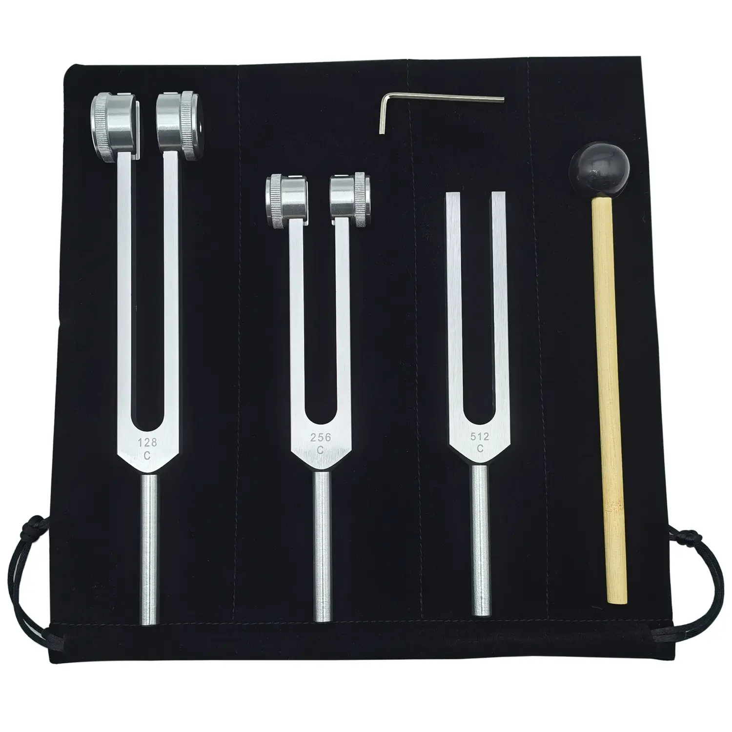Medical Grade Tuning Fork Set, 128hz, 256hz, 512hz, for Chakra Therapy, Sound Healing, Yoga, Meditation Frequency Treatment, Percussion Instrument, Percussion Musical Instruments