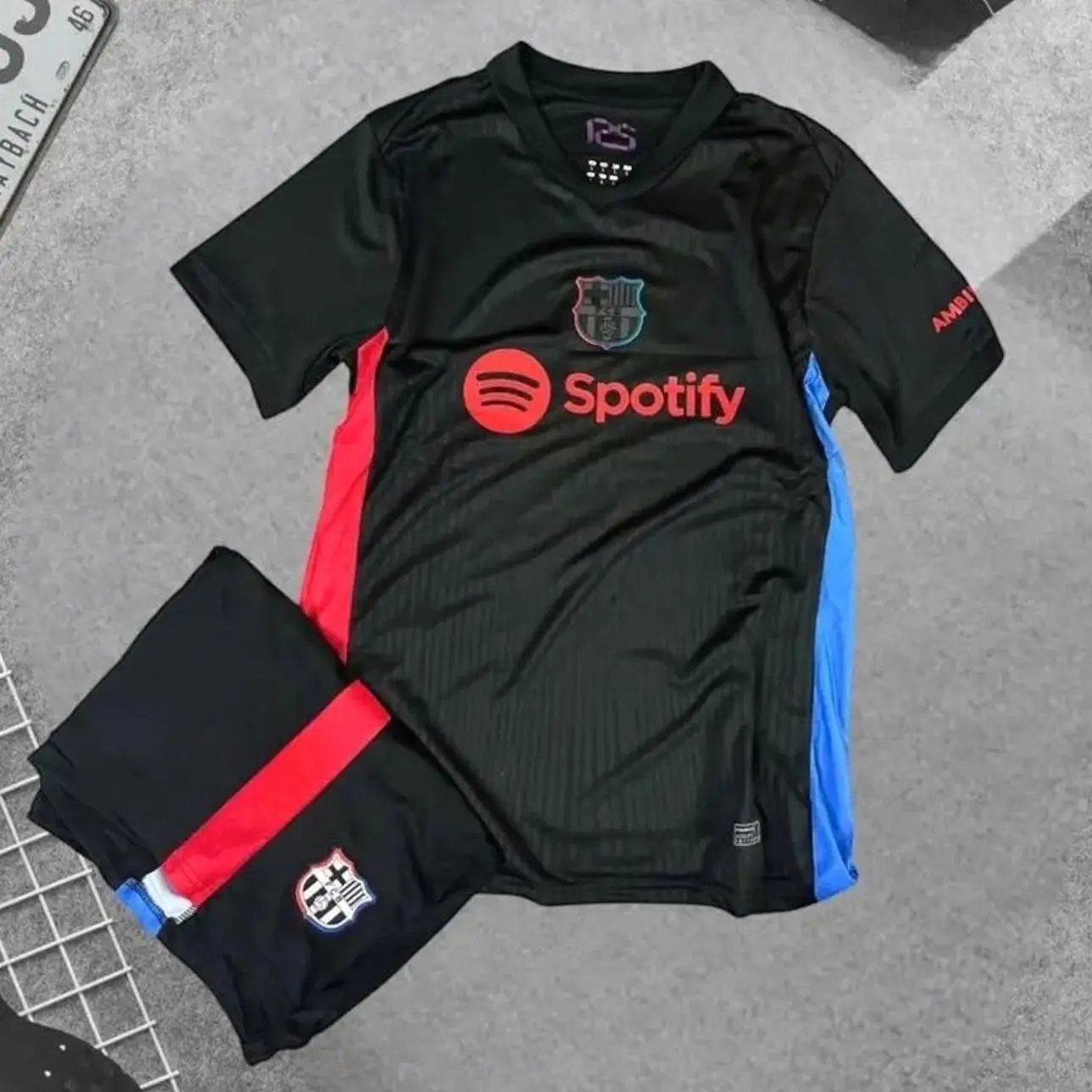 FC Barcelona 2025 Away Soccer Kit, Premium Fabric Match Style Set