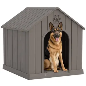 Durable Waterproof Plastic Dog/ Sheep House for Small to Large Sheep, Indoor Outdoor Pet Shelter with Ventilated Roof and Elevated Floor, Easy Assembly-Best Christmas Gifts.