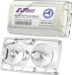 EZ Pass Holder for Windshield: Upgraded Alternative to EZPass Mounting Strips Toll Pass Tag Transponder Holder for ,  Ipass & EZ Pass Suction Cup Mount  Travel Road Trip Essentials Gifts