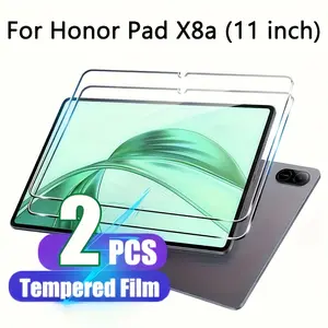 2-Pack Huawei X8a Tablet HD Tempered Glass Film, 11-Inch Scratch-Resistant, Shockproof, Smooth Fit, Camera Cutout, Device Protection
