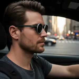 Rounded Polarized Sunglasses with Adjustable Tint | 1-9 Gear Shades | Beach & Outdoor ND Filter Lenses