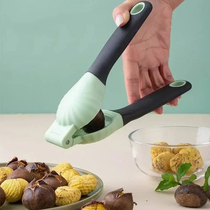 1pc Chestnut Clip Nutcracker Opener Nuts Peeler Shelling Walnut Cracker Sheller Chestnut Opening Machine Kitchen Pliers Accessories