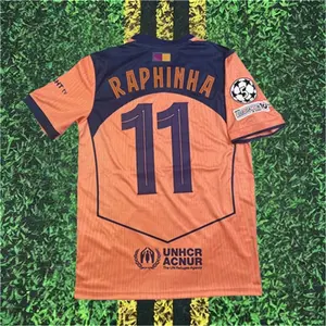 2025-26 season Rafinha No. 10 Champions League fan edition third jersey, orange short-sleeved football jersey