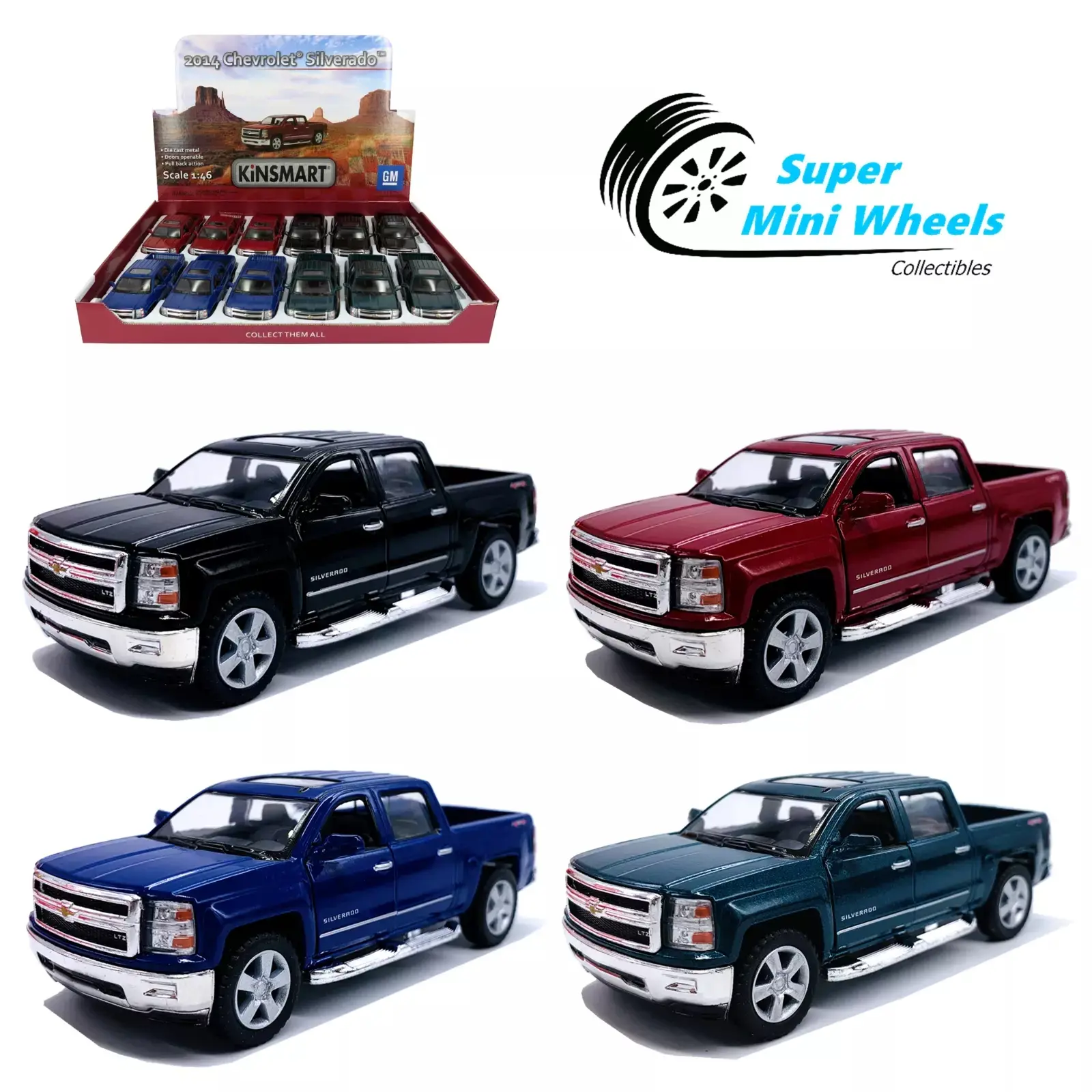 Kinsmart 1:46 - 2014 Chevrolet Silverado - 5" Diecast Car