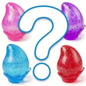 Blind box soft gel stress relief toy, peach-shaped squeeze soft toy for adults and children, used to relieve anxiety and stress, with ice-feeling soft stress block melting malt balls, sensory toy for children with autism, classroom prize