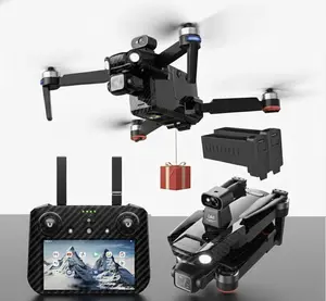 New Upgraded 4K HD Drone for Adults | Touchscreen Tablet Remote Professional Shooting | 3-Axis Gimbal Anti-Shake, 360° Obstacle Avoidance, 5 Mile Range, GPS Safe Height Auto Return, 50× Zoom, Time-Lapse, Rainproof, Payload Release