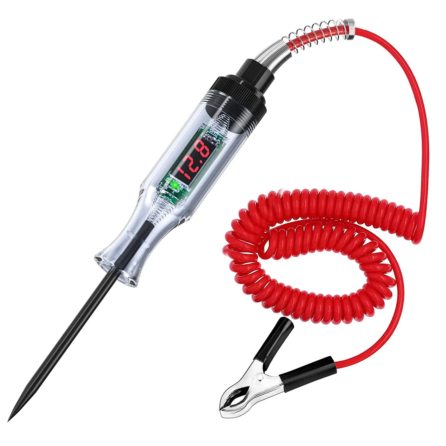 Enhanced Automotive Test Light, 3V-48V Digital Fuse Tester with Automatic Bidirectional  Tester, Portable Design, and   Measurement for , RV, and
