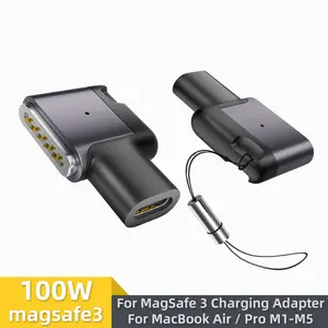 PD 100W Type‑C To for MagSafe 3 Magnetic Fast Charging Adapter Compatible with MacBook Air / Pro M1 M2 M3 M4 M5 traveling gadgets