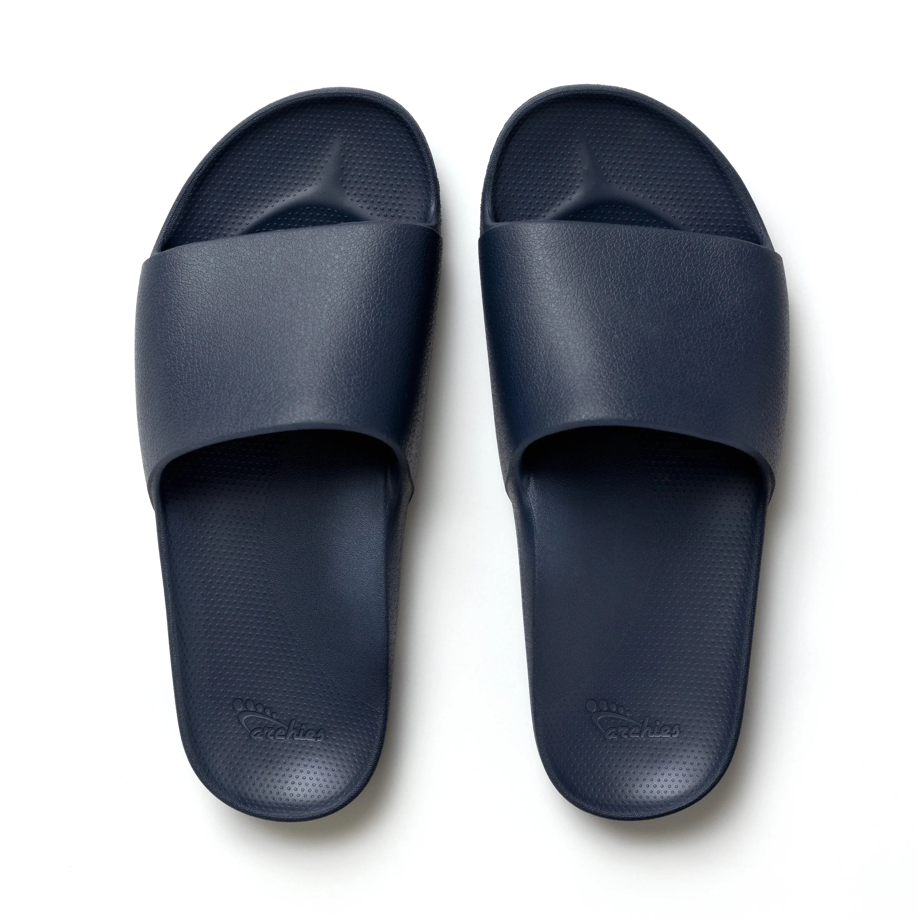 ARCHIES | Navy Arch Support Slides – Orthotic Recovery Sandals for Plantar Fasciitis Relief, Foot Pain & Heel Pain – Lightweight, Cushioned, Shock-Absorbing Slides for Walking, Standing, and All-Day Comfort