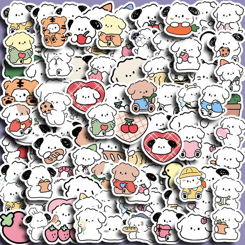 Cute Doodled Puppy Stickers (100 Piece Set)