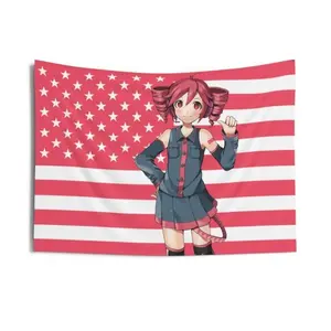 Teto Synthesizer Anime Wall Tapestry for Music Lovers - Indoor Wall Tapestries, Utaliod, American Flag Design tapestry