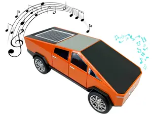 WS-699 Solor Charging Cybertruck Portable Bluetooth TWS Pairing FM Indoor Outdoor Party Birthday Gift - Orange