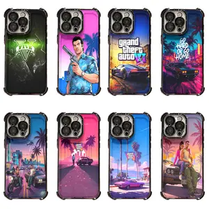 Grand Theft Auto GTA 6 Phone Case | Vice City Neon Art Cover For iPhone 11/12/13/14/15/16/17 Pro/Pro Max/Plus & Samsung S23/S24/S25/S26 Ultra Smartphone Protection