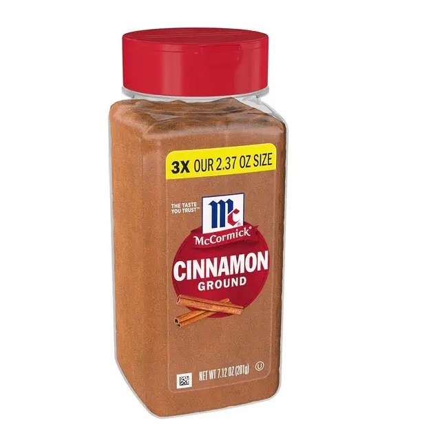 Ground Cinnamon, Non-GMO, Aged Up to 15 Years, Brings Rich Cinnamon Flavor to Savory & Sweet Recipes, 7.12 oz