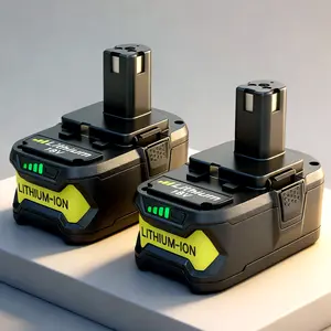 2-Pack 18V 8000mAh High-Capacity Li-ion Replacement Battery for Ryobi, Compatible with P108 P107 P105 P104 P103 P102 Cordless Power Tools | Supports Fast Charging