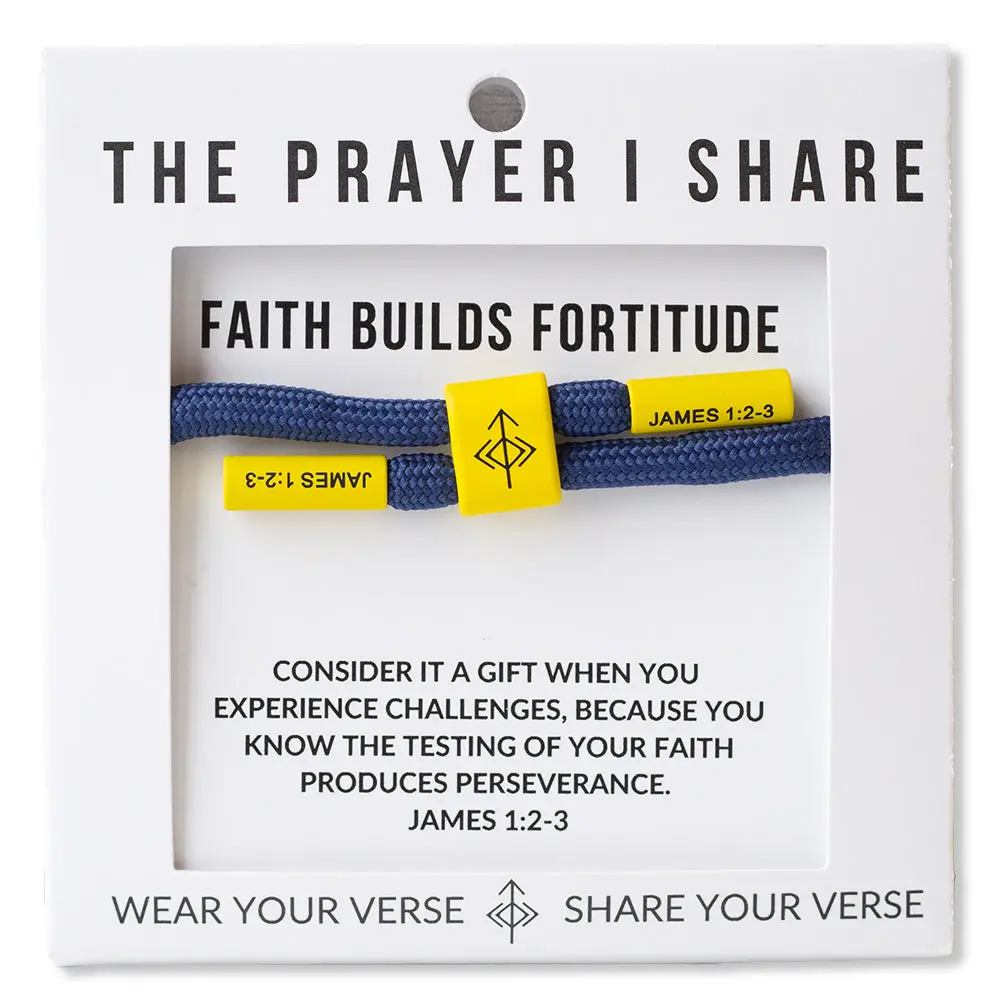 FAITH BUILDS FORTITUDE Bracelet - Elegant Design with Colorful Beads for Self-Comfort and Spiritual Reflection