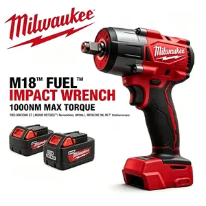 Milwaukee   1000Nm  1/2″ M18  Impact Wrench  Supplied with One 6.0Ah Battery + Single Charger | High Torque / Friction Ring | Heavy Truck Wheel Bolts, Construction Steel Framing halloween christmas party gift