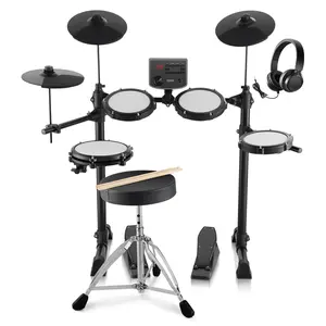 VEVOR Electric Drum Set, 15 Drum Kits 150 Sounds Electronic Drum Kit, USB MIDI Supported 8 in Quiet Mesh Snare Electric Drum Set with 10 in Cymbals Drum Sticks Headphone, for Beginners Adults