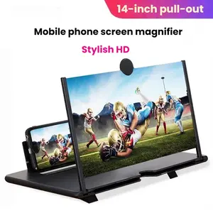 Video 14 Inch Phone Screen Magnifier Pull-Out Creative Stretch 3D Phone Magnifying Glass Stand Amplifier Stable Phone Holders, Smartphone Stand, Mobile Accessory, Smartphone Accessories