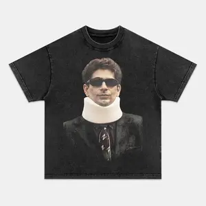 THE SOPRANOS Printed Design Unisex Vintage Crew Neck Regular Fit Cotton Fabric Casual Comfort Breathable Short Sleeve Funny T-shirts Fashion Men&Women's Top for Daily Wear 090503