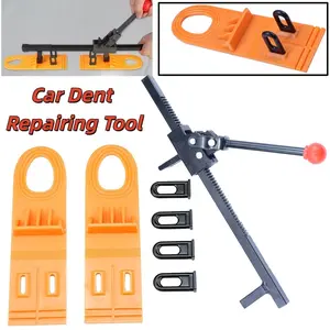 Car dent repair kit, manual expander body repair kit dent removal tool, with 2 pull bars, reusable film and manual expander, used for repairing hail damage scratches on car bodies
