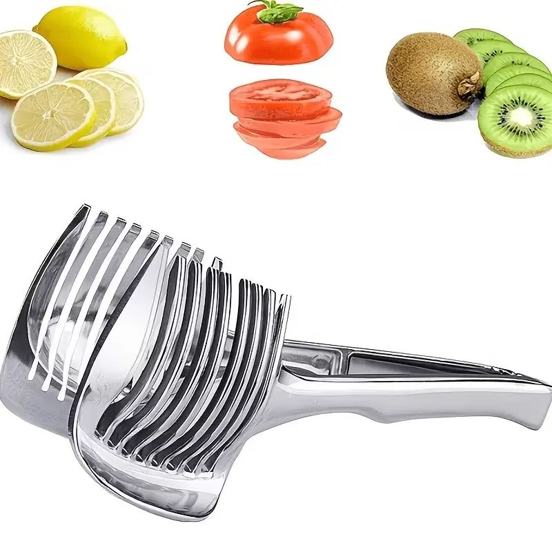 Lemon Slicer, Tomato Slicer, Aluminum Lemon Slicer, Household Multi-functional Slicer, Fruit And Tomato Divider. Aluminum Lemon Slicer, Manual Slicing Clamp for Tomatoes, Tomato And Egg/spinach Divider Tools. Lemon Slicer Made Of Alloy
