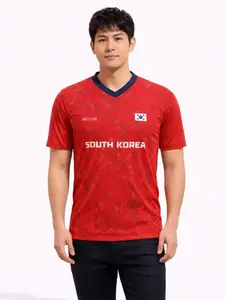 Korean National Team Football Sports Wear 2026 New Short Sleeve T-Shirt, Soccer Shirt, Quick-Dry Fabric, All Seasons, Casual Style, Fitted