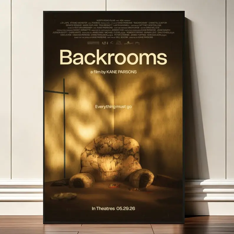 Backrooms (2026) Movie Poster,Home Decor, Wall Art Decor,Gift Poster