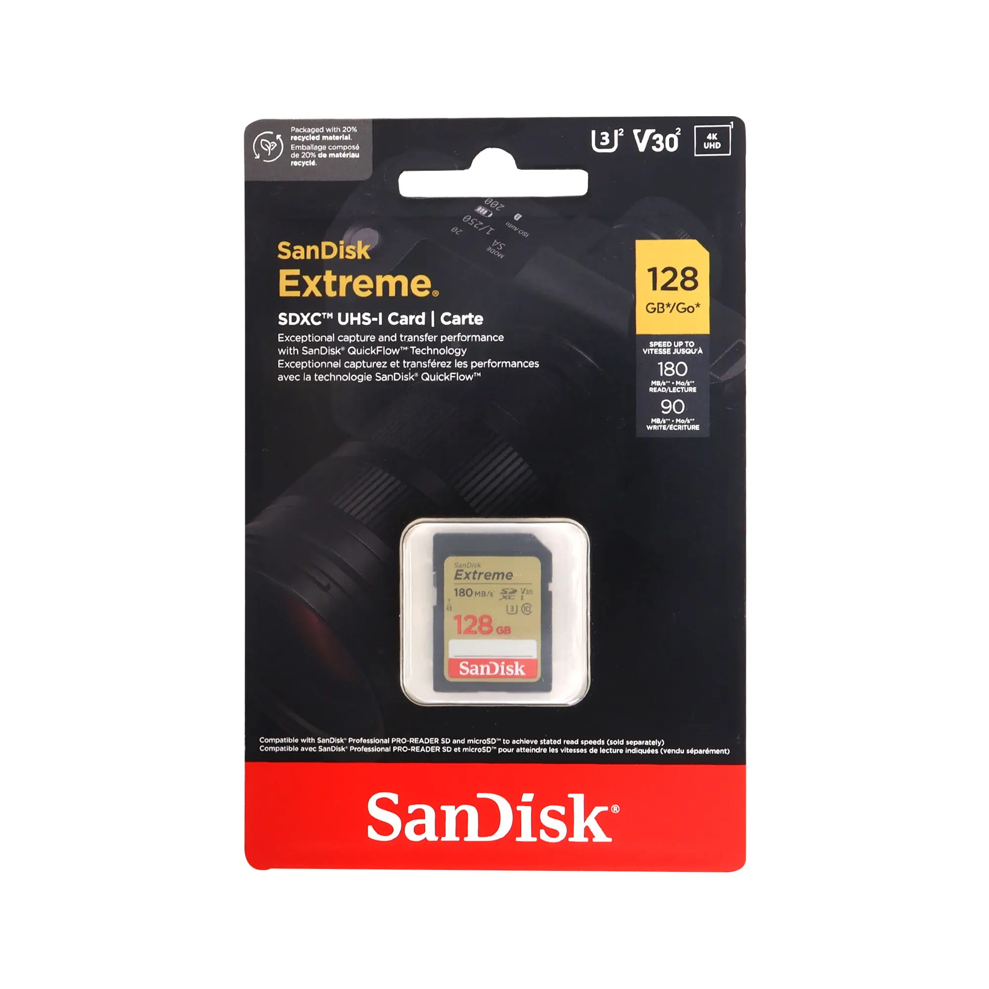 Sandisk 128GB Extreme SDXC UHS-I Memory Card