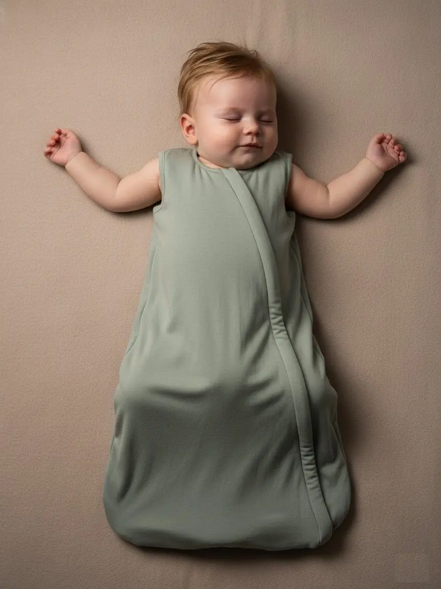 DownyNest Baby Sleep Sack, Unisex Bamboo Wearable Blanket, Versatile 1.0 TOG with 2-Way Zipper, Super Soft for Infants, 0-18 Months, Mint Green