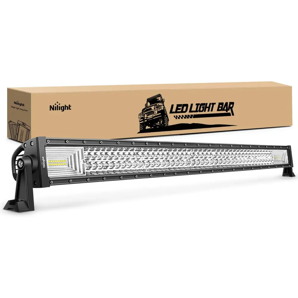 Nilight 42Inch 648W Triple Row LED Light Bar, 43000 Lumens Flood-Spot Combo, Super Bright LED Work Light for Off-Road Trucks, Jeeps, Light Bars