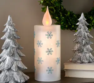 Illuminated Glass Snowflake Candle by Valerie
