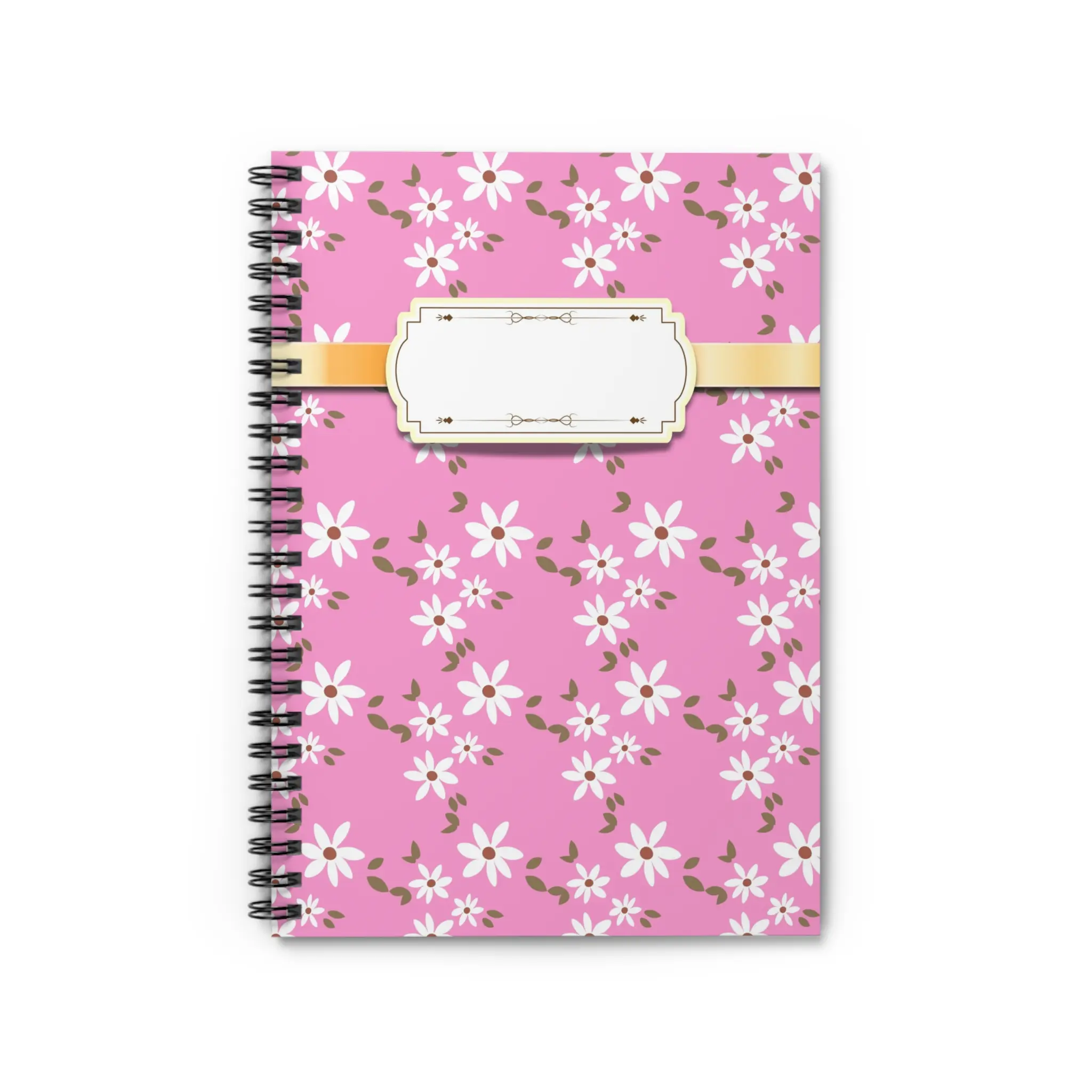 Floral Spiral Notebook - Cute Pink Journal for Note Taking, School Supplies, Writing, Student Gifts, Spring Decor