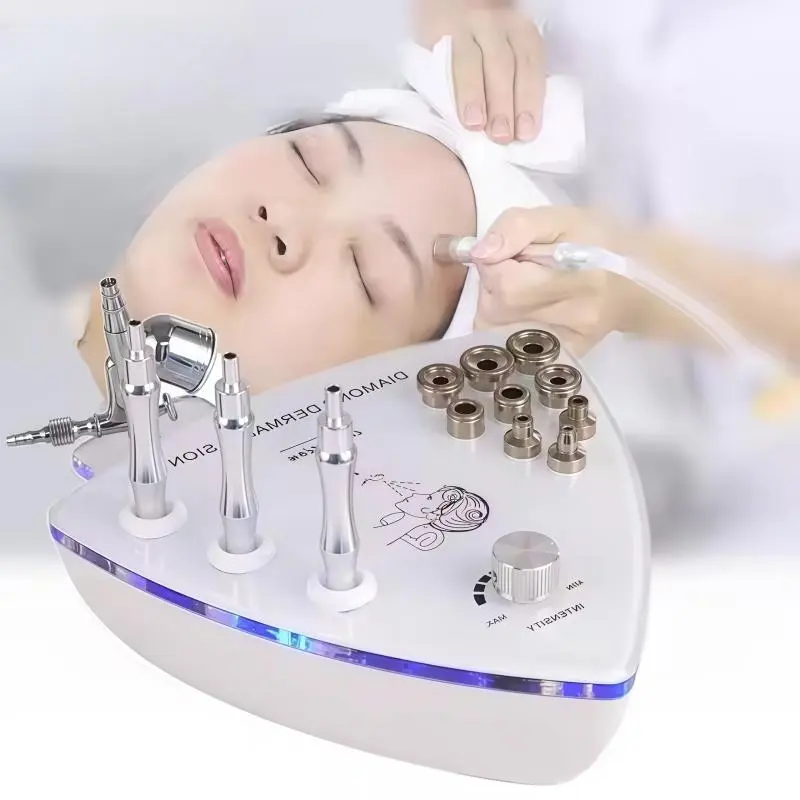 3 in 1 Portable Diamond Microdermabrasion Machine, Multifunctional Skincare Tool for Exfoliating Blackheads, Facial Care at Home