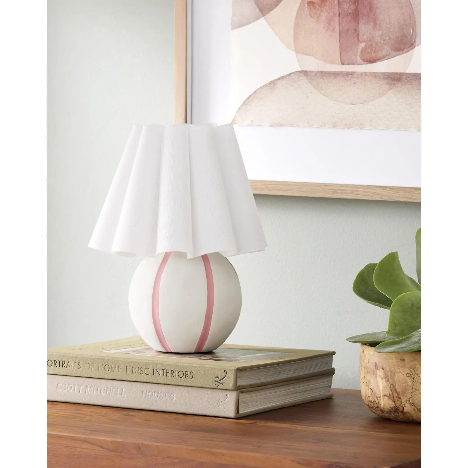 Livabliss Kinki Ball Base Accent Craftsman Lamp - Arts & Crafts Hand-Painted Compact Desktop Ambient Decoration Lamp for Home Improvement, Indoor Lighting