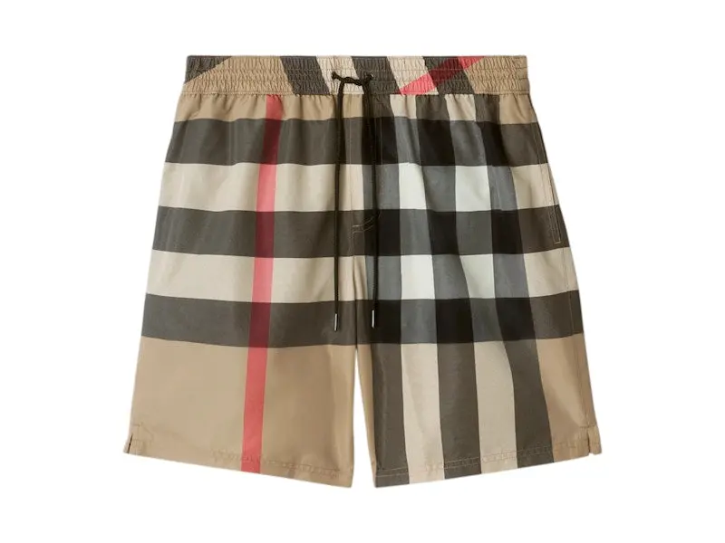Burberry Check Drawcord Swim Shorts Archive Beige (men) by StockX