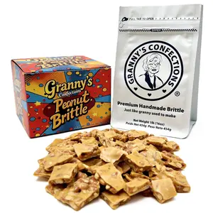 Granny's Confections Handmade Peanut Brittle - One Pound Bag (Peanut Brittle)