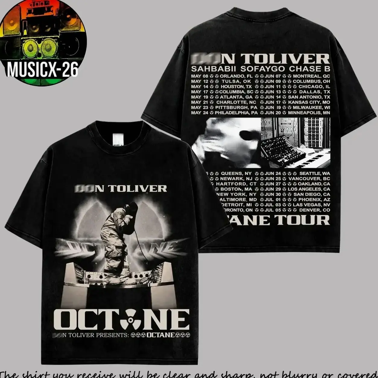 Donny Toliver - Octane Tour Date Graphic For Toliver Gang High-quality Cotton T-Shirt, E85 Octane Album Merch, Donny Womack Rap Fan Graphic Tee EC7