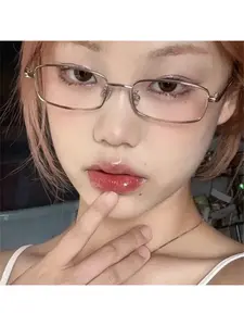 Square Small Frame Premium Glasses Retro Style Y2K Style Photo-perfect Metal Frames Eyeglasses Frames Square Frame Eyewear