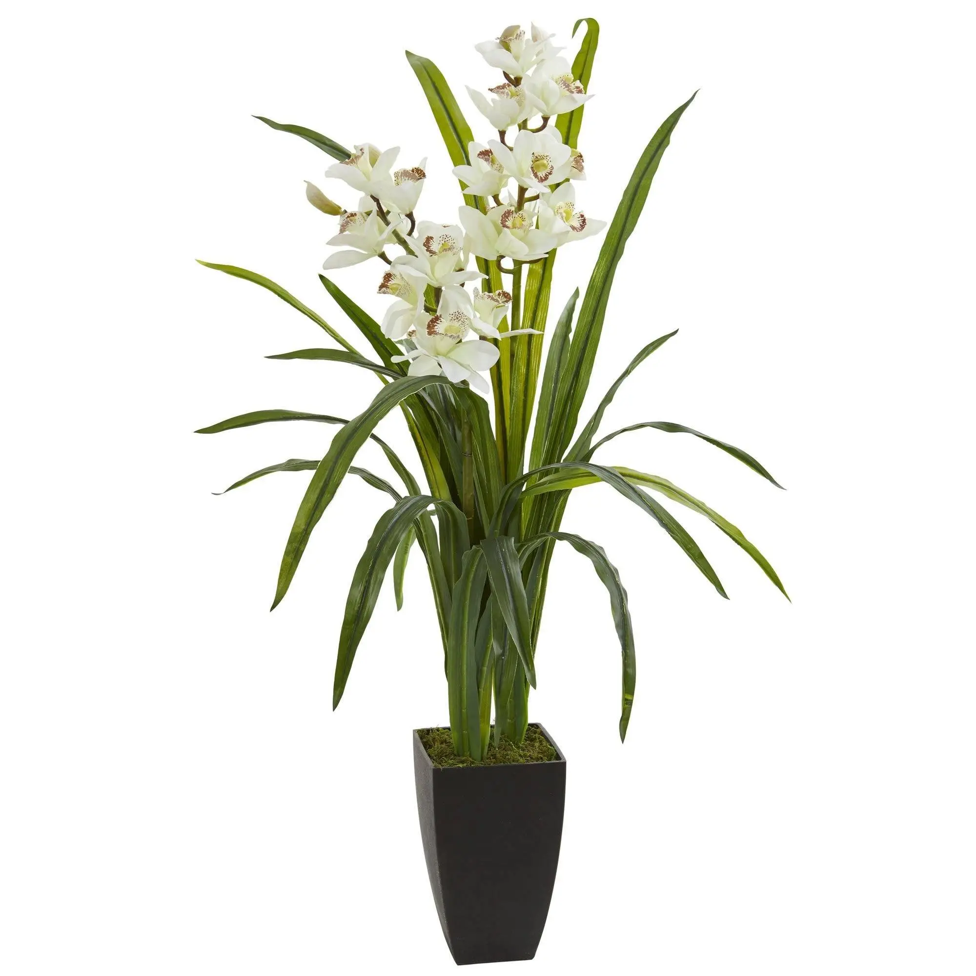 39 In Faux Plant Artificial Flowers Long Stems Artificial Cymbidium Orchid Bouquet, Home Decor Supplies for Dresser, Bedroom, Decoration Bouquet, Desk