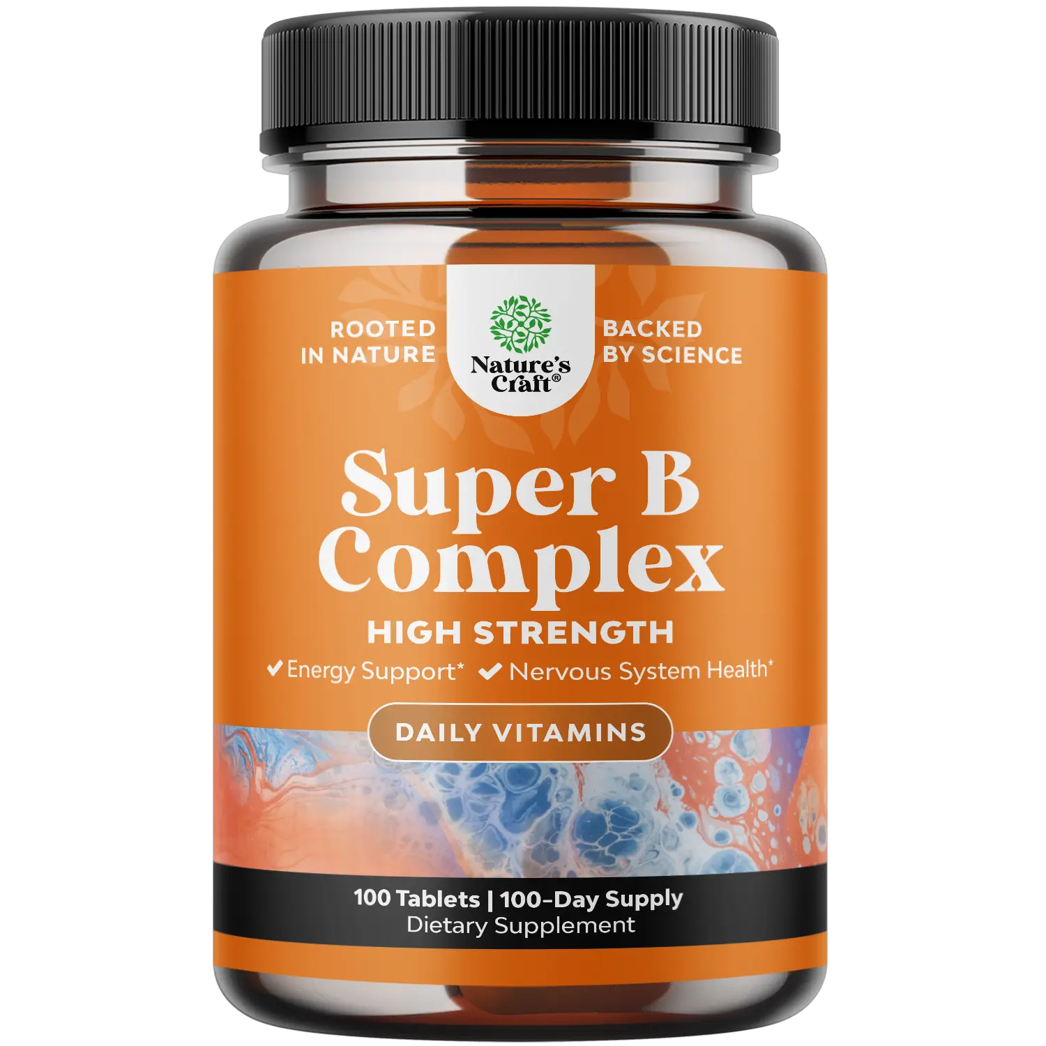 Nature's Craft Super B Complex - Supplement for Nervous System Support, Energy & High Strength Vitamin Healthcare Nature's Craft Super B Complex - Supplement for Nervous System Support, Energy & High Strength Vitamin Healthcare