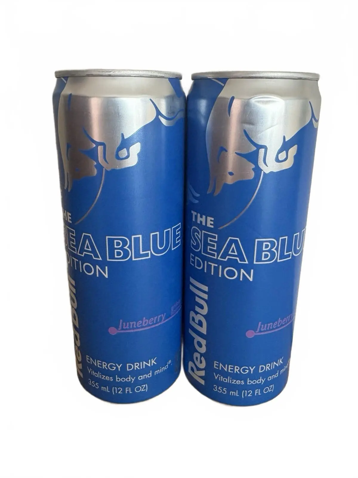 Lot of 2 Red Bull Sea Blue Edition Juneberry New