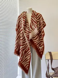 Women's Zebra Print Scarf, Casual Fitted Design, Lightweight & Comfortable, Perfect for Fall/winter Outdoors, Daily Wear Accessories